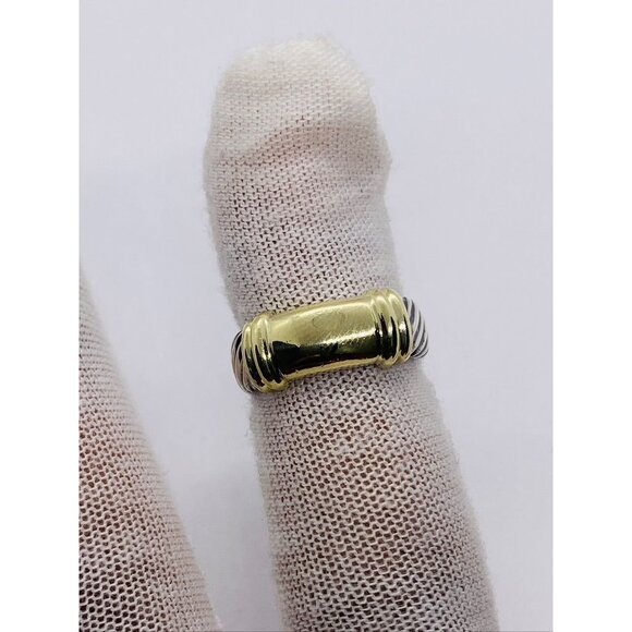 David Yurman Gold and Silver Women's Ring - Picture 1 of 8